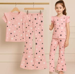 Trendy Boot Cut Pants Sets for Kids Pastel(3)