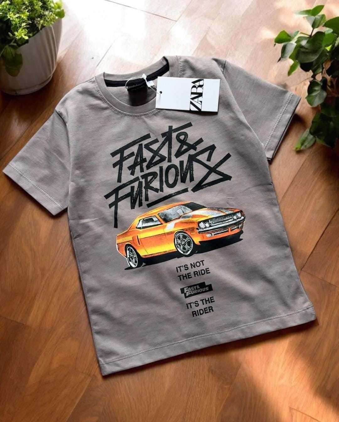 Boys' Graphic T-Shirts –  Pure Cotton! Car(5) - Image 1