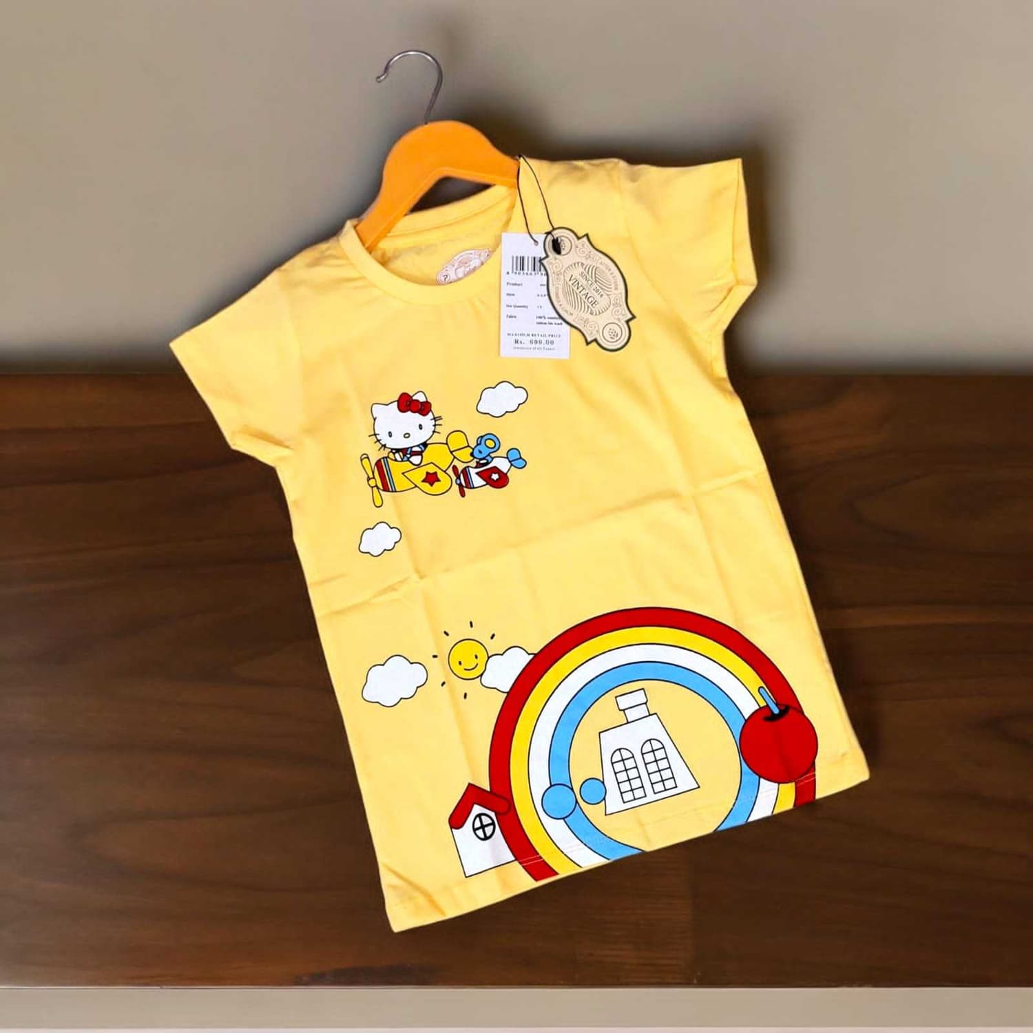 Girls Premium Tshirts Yellow(3) - Image 2