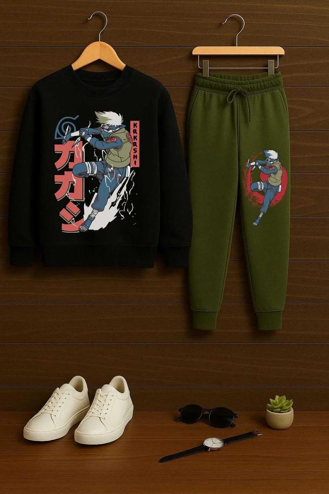 Premium Naruto Kids Loopknit Set - Perfect For Winters - Black(5-6) - Image 1