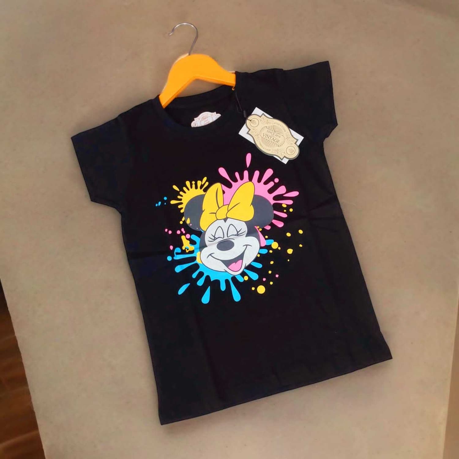 Girls Premium Tshirts Black Mickey Mouse(3) - Image 2