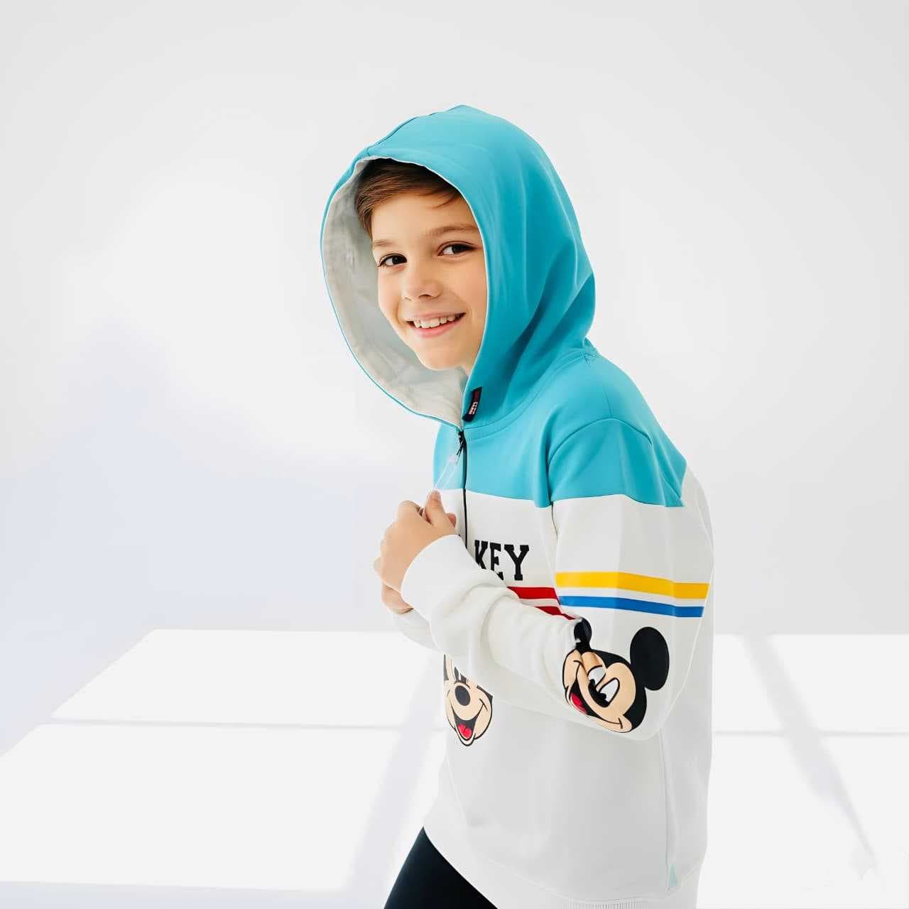 Kids Zipper Hoodie - Mickey White(3-4 years) - Image 2