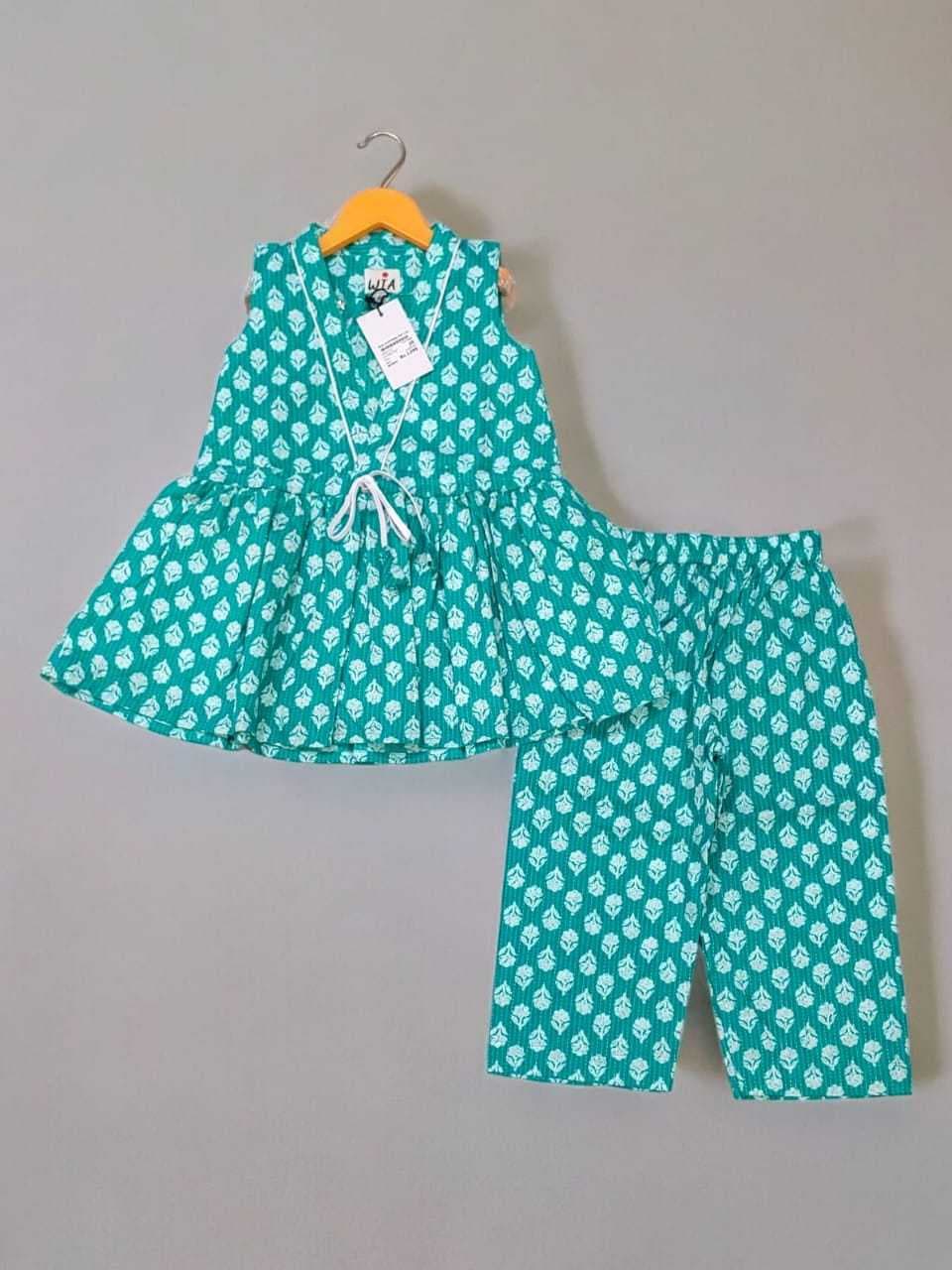 Jaipuri Cotton Sets for Kids - Comfort Meets Tradition! 
Teal Blue(2) - Image 1