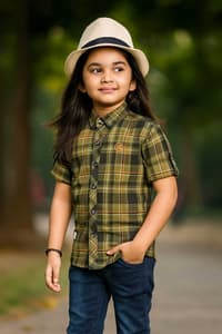 One Shirt, Two Styles – Full Sleeve or Half, Your Choice! Green(3-4)