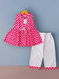 Jaipuri Cotton Sets for Kids - Comfort Meets Tradition! Pink(2)